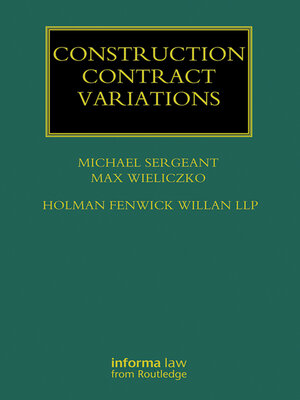 cover image of Construction Contract Variations